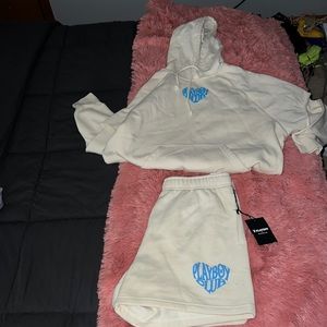 Playboy sweatshirt and short set